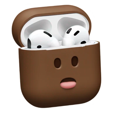 AirPods pro with brown case sticker