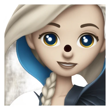 Brunette vampire with blue eyes  sticker