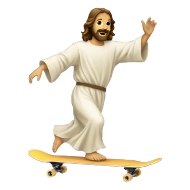 Jesus skateboarding sticker