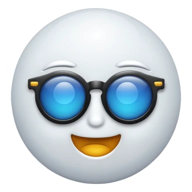Una luna con lentes sticker