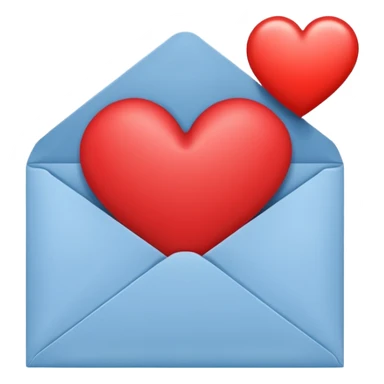 Envelope with heart sticker