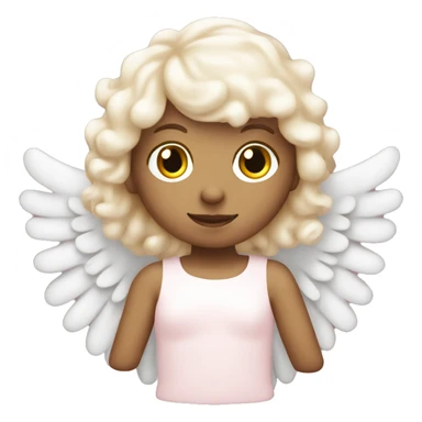 pale pink christmas angel sticker