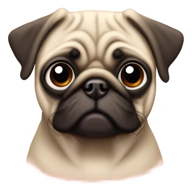 Pug with heart eyes sticker