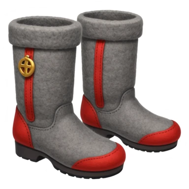 Russian felt boots made entirely of felted wool sticker