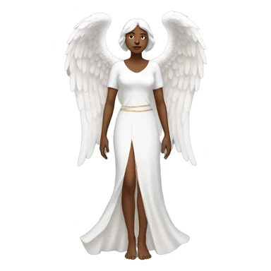 White Angel woman full body sticker