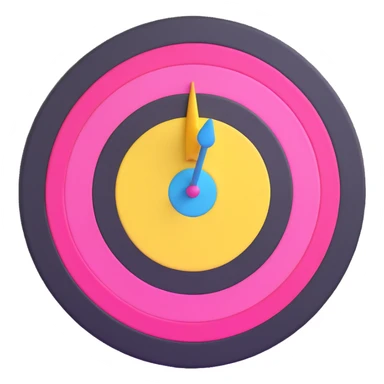 A cute bullseye target with spring pastel colors of yellow, pink and light blue sticker