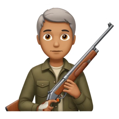 A guy with a shotgun. sticker