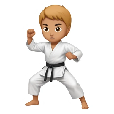 create a human emoji for is doing karaté sticker