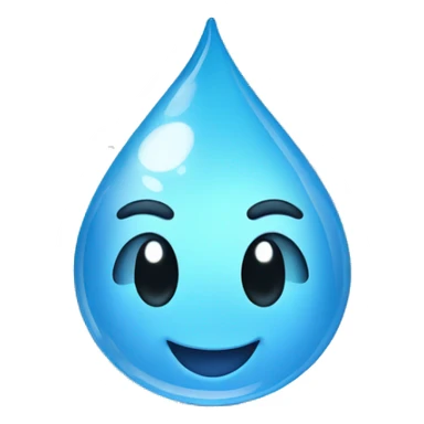 happy water drop sticker