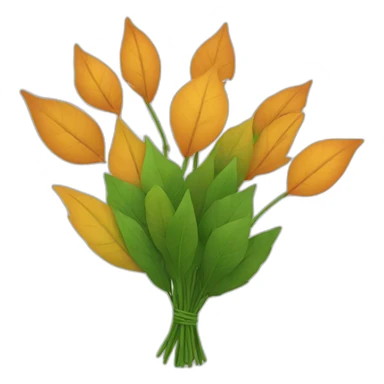 A bouquet of leaves sticker