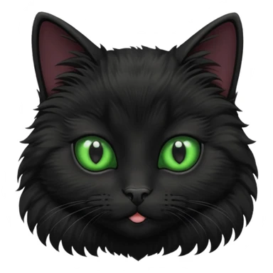 Black cat sitting face on with cute big eyes  sticker