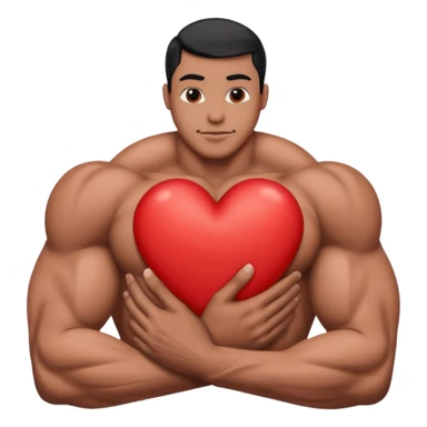 Un brazo abrazando un corazón sticker