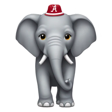 Elephant wearing an Alabama shirt sticker