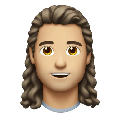 young-man-mullet-brown-hair-not-beard-gray-eyes sticker