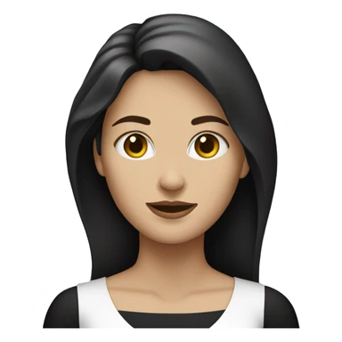 White woman with black aestetic dress sticker