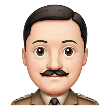 Hitler, cute, smiling sticker