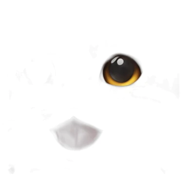 girl fluffy calico cat face left side of face is black and right orange rest is white pink nose tongue out sticker