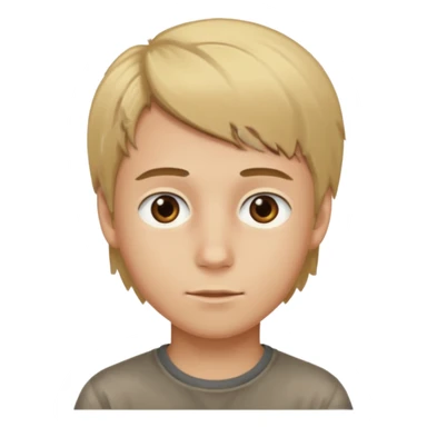 dirty blond haired boy witth brown eyes sticker