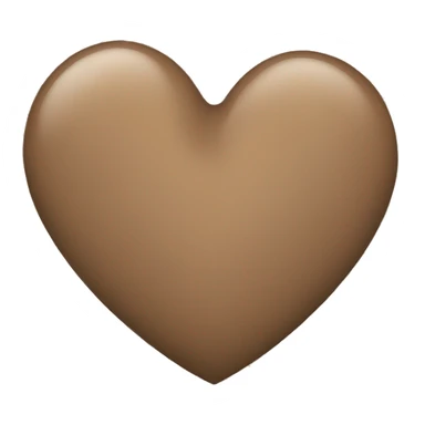dark tan heart sticker