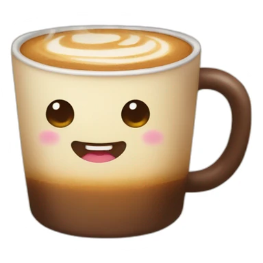 kawaii coffee sticker