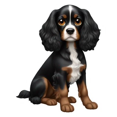 Spaniel cavalier black sticker