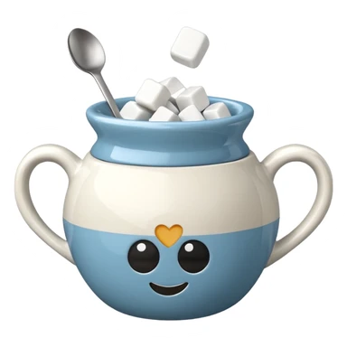sugar bowl with sugar cubes sticker