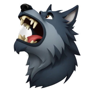 werewolf howling sticker