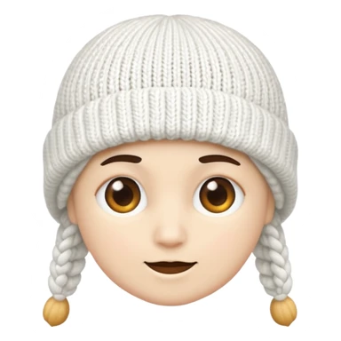 white knitted wool cap piece of clothing sticker