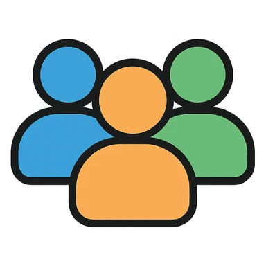 group of people, simple and clear, suitable for UI sticker