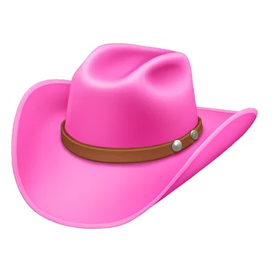 Pink cowboy hat sticker