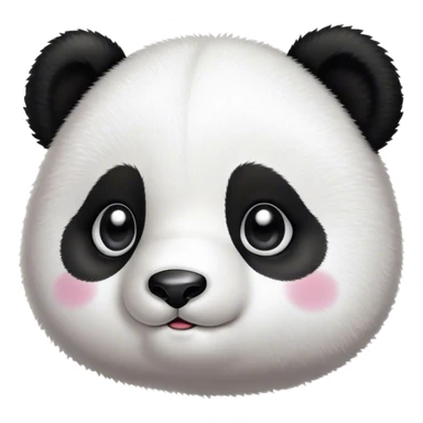 Cinematic Cute Baby Panda Portrait Emoji, Head tilted playfully and inquisitively, featuring an irresistibly fluffy, black and white Fur with an extra dose of cuddliness, round, sparkling eyes filled with boundless curiosity, Simplified yet adorably endearing features, highly detailed, glowing with a warm, friendly glow, high shine, affectionate and playful, stylized with a touch of playful charm, bright and heartwarming, soft glowing outline, capturing the essence of a mischievous yet loving baby panda, so playful it feels like it could tumble out of the screen into your arms! sticker