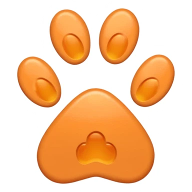 a light pastel orange pawprint sticker