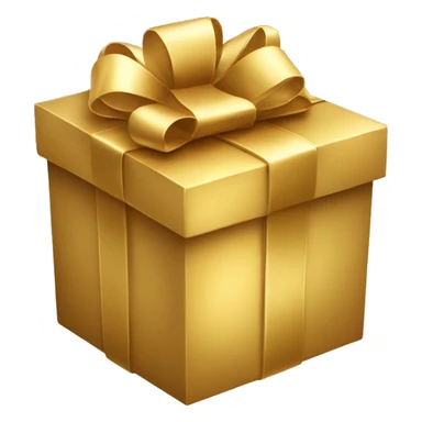 gold gift box sticker