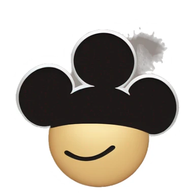 Mickey Mouse head silhouette ￼ sticker
