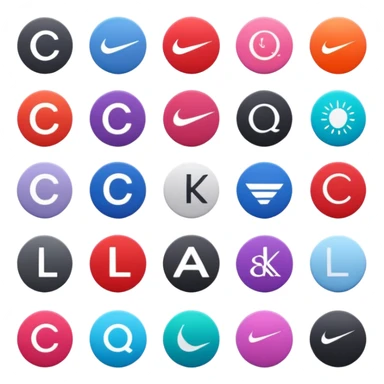 nile, alo, lululemon, calvin klein lables sticker