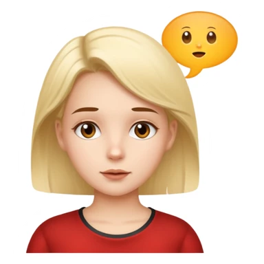 girl speaking german speech bubble sticker