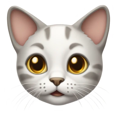 Cat with one ear sticker