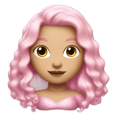 Light pink, mermaid sticker