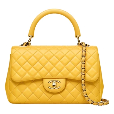 chanel butter yellow bag with gold hardware sticker
