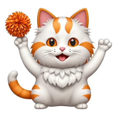 cheerleading cat with pom pom sticker