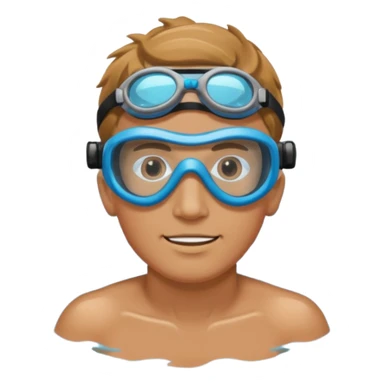 Underwater man swimming sticker