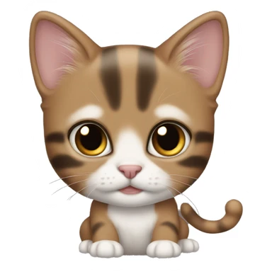bangel kitten with brown eyes sticker