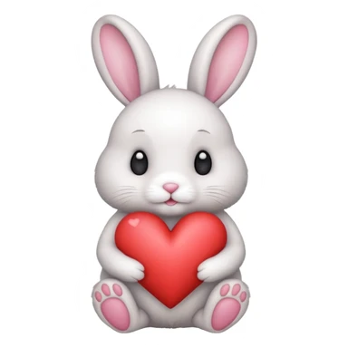 A bunny with a heart sticker