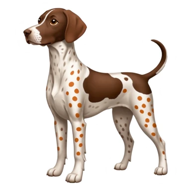 white and orange spotted german short haired pointer no tail sticker