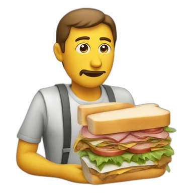 Sandwich fumando un cigarro sticker