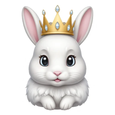 Rabbit King – fluffy white bunny with a small diamond tiara.
 sticker