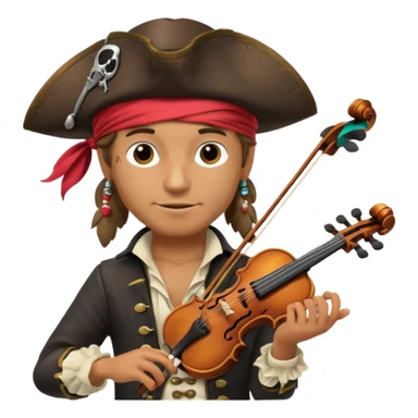 pirate violinist sticker
