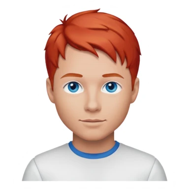 Brian Littrell blue eyes, red hair, white outfit sticker