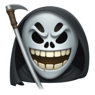Laughing grim reaper  sticker