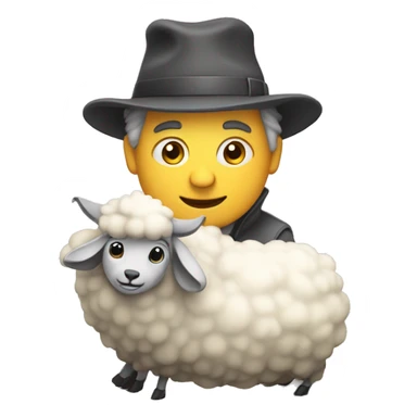 Papa chauve sur un moutons  sticker